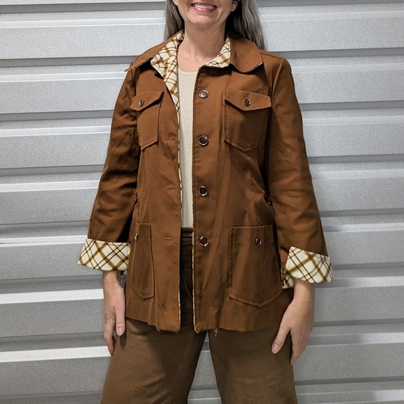 Vintage Jackets & Blazers - vintage WHITE STAG safari JACKET chore coat S